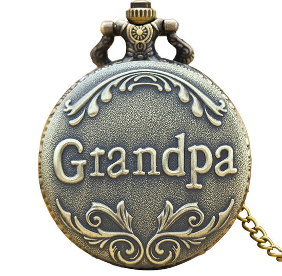 Vintage Quartz Pocket Watches With Chain Retro The Greatest Pocket Watch Necklace For Grandpa Dad Gifts reloj de bolsillo SS69 12.69 bronze