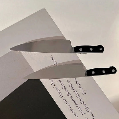 1/2pcs Creative New Gothic Emulation Knife Hair Clips Side Bangs Hairpin Funny Weird Knife Hairpins Women Girls Hair Accessories SS69 6.69 B1-2PCS