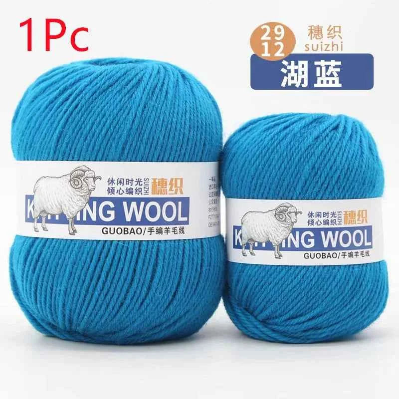 50g/Ball 100% Wool Yarn Pure Merino Thick Thread For Hand Knitting Scarf Sweater DIY Doll Woven Material