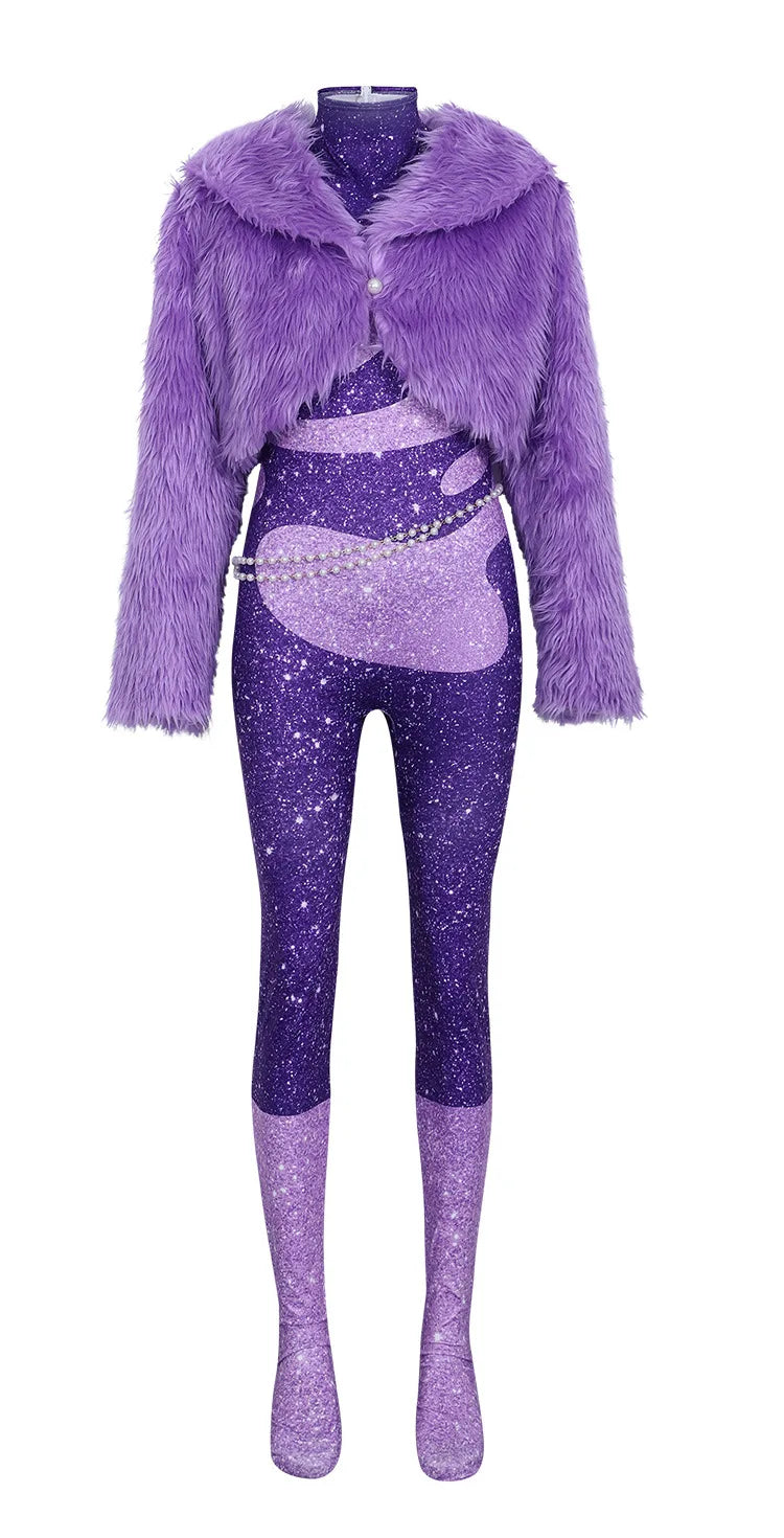 ZOBOTT Zootopia Gazelle Cosplay Costume Women's Polyester Outfit Set
