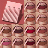 Lip Liner Lipstick Set, Waterproof Matte Durable  Non-sticky Non-transfer, Deep Red, Dusty Rose, Nude, Y2K Makeup Christmas