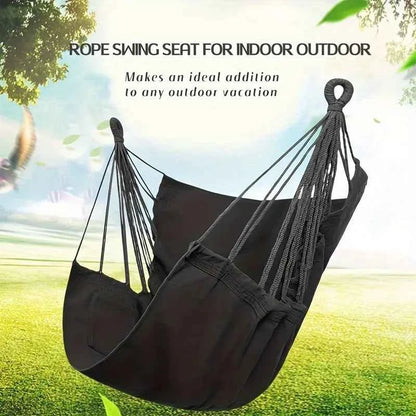 Portable Fabric Hammock Chair with Anti-Tip Design - Includes Storage Bag for Patio, Garden, Dorm & Outdoor Relaxation