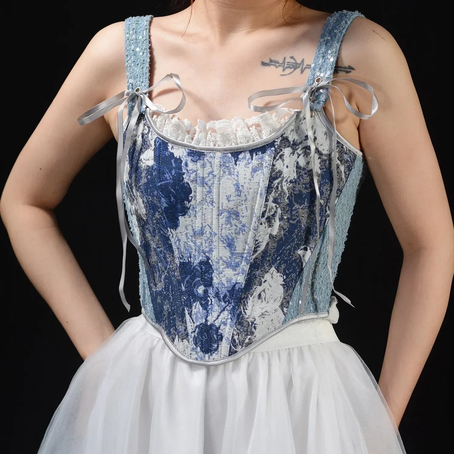 VISIVANEC Lolita Corset Tank Top Women's Slimming Bustier