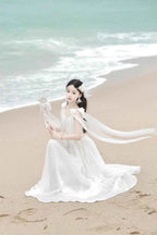 NONSAR God Greek Sweet Vintage Fairy Dress Women Summer Court Style Han Elements Chiffon Elegant floating Strap Long Dresses
