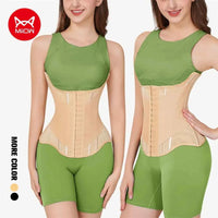 MiiOW U-shaped Waist Trainer Corset Women Buttoned Shapers Breast Lifted Waist Trainer Steel Bone Slimming Breathable Shapewear
