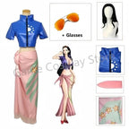 Nico Robin Anime Cosplay Costume Set - Polyester Top & Skirt