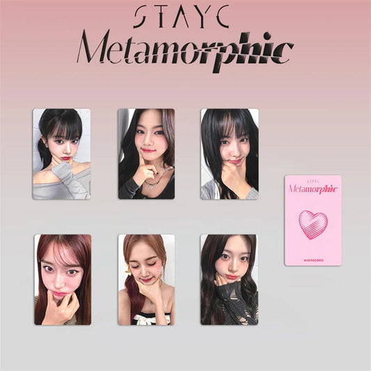 6pcs/set KPOP STAYC regular one album Metamorphic LOMO card SWITH girl collection gift photo card SUMIN SIEUN isa SEEUN postcard SS69 7.69 CH-XK-ST05