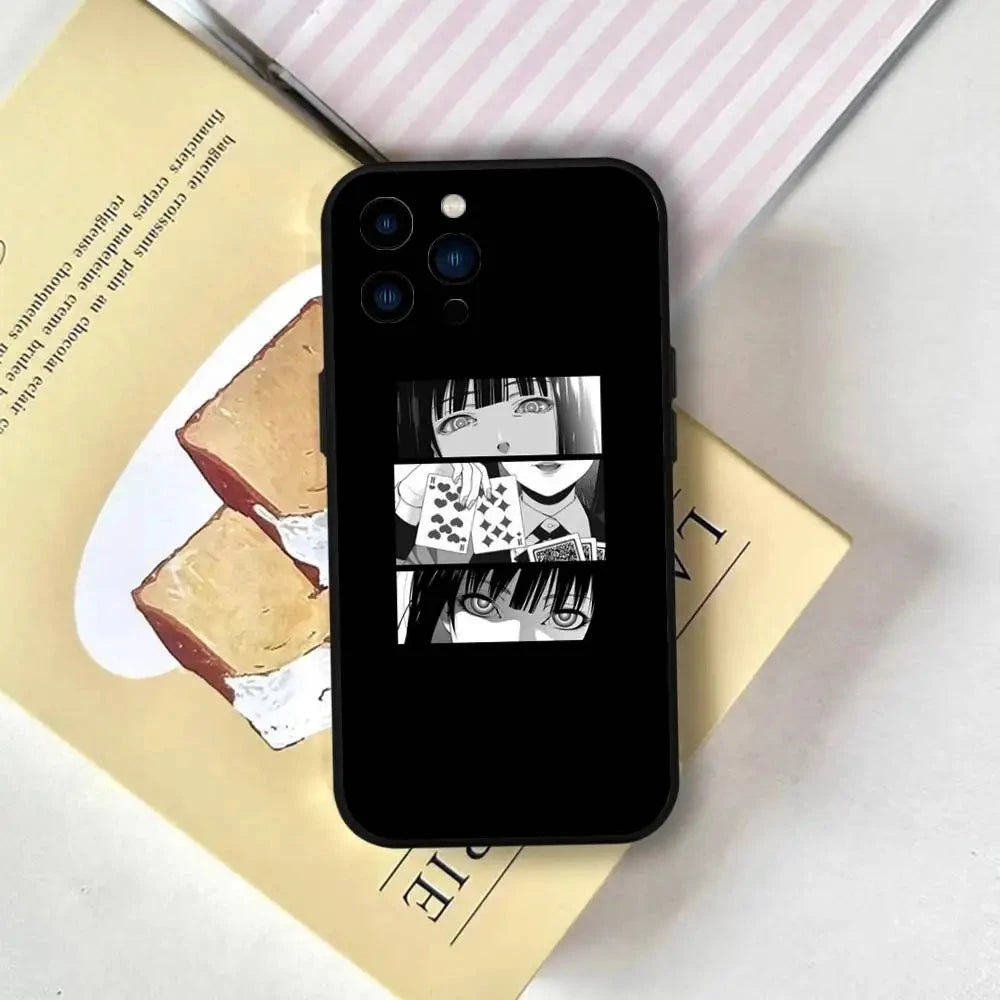 1pc Japanese Anime Kakegurui Jabami Yumeko Phone Case Silicone Soft For IPhone 17 Air 16 15 14 13 12 11 Plus Pro Max Plus SS69