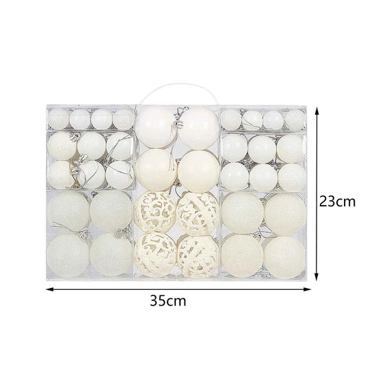100Pcs Christmas Ball Ornaments Tree Decorative Shatterproof Decorations Hanging Xmas for Anniversary Wedding Party Holiday