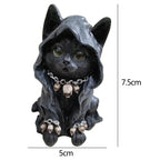 Gothic Cat Witch Decorated Garden Halloween Figurine  Decoration Accessories Decorations for Home Desk  Decor Modern