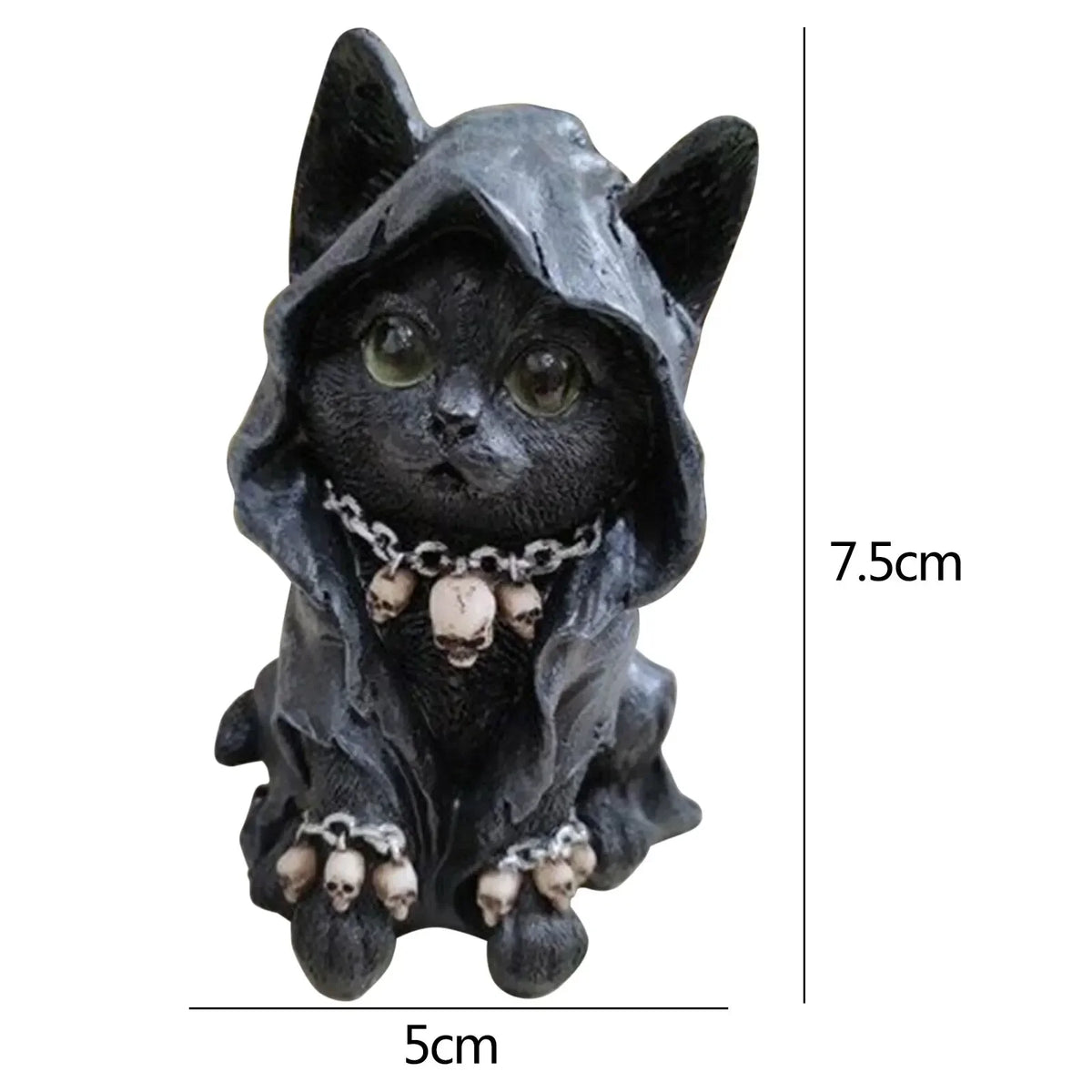 Gothic Cat Witch Decorated Garden Halloween Figurine  Decoration Accessories Decorations for Home Desk  Decor Modern