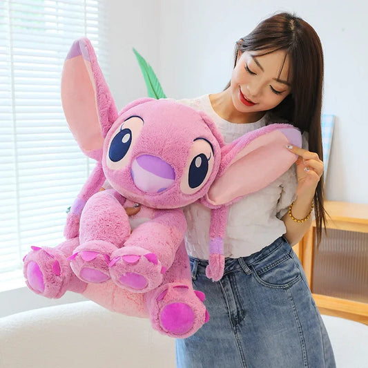 40/50CM Anime Cartoon Disney's Lilo & Stitch Kawaii Girl Plush Dolls Cute Angel Large Plush Toys Girl's Christmas Birthday Gifts SS69