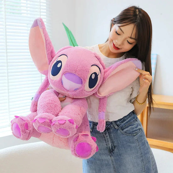 40/50CM Anime Cartoon Disney's Lilo & Stitch Kawaii Girl Plush Dolls Cute Angel Large Plush Toys Girl's Christmas Birthday Gifts SS69