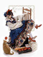 New Spring Chinese Style Female Long-sleeved Weaving Gold Hanfu Dress Set Suit Retro Top Suspender Dress and Pleated Skirt Set