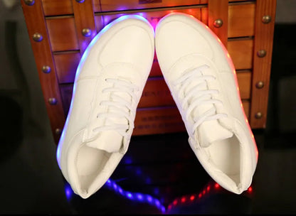 Comemore 2022 Adult Unisex Womens Mens Kid Luminous Sneakers Glowing USB Charge Boys LED Colorful Light-up Shoes Girls Footwear SS69