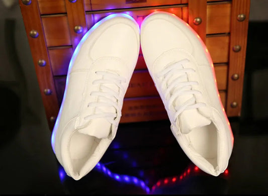 Comemore 2022 Adult Unisex Womens Mens Kid Luminous Sneakers Glowing USB Charge Boys LED Colorful Light-up Shoes Girls Footwear SS69