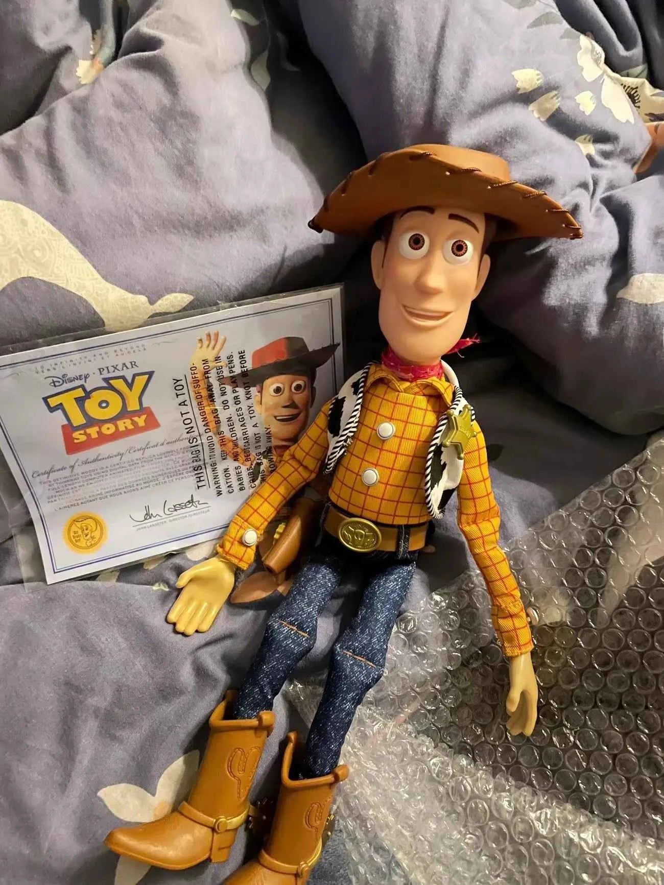 Hot 40cm Disney Pixar Toy Story  Woody Action Figures English Movie Sound Character Doll Cloth Cowboy Birthday Gift For Children
