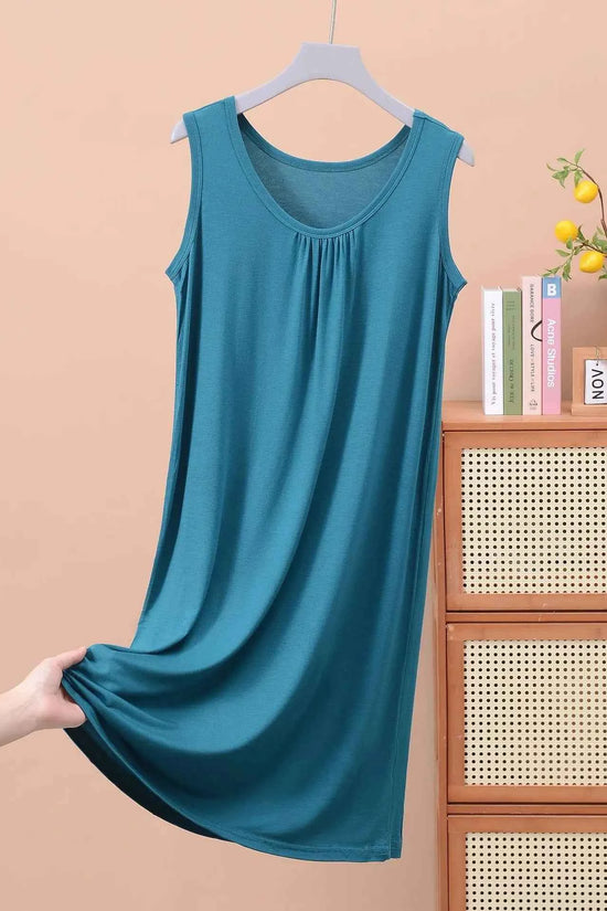Plus size XL to 8XL Modal sleeveless sleepdress Summer lady's tank dress Loose camisole nightdress comfort dresses