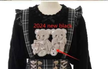 Mine Style Autumn and Winter Classic Cartoon Bear Sweater Lady Girls Sweet Round Neck Loose Sweater Japanese Liz Knit Tops