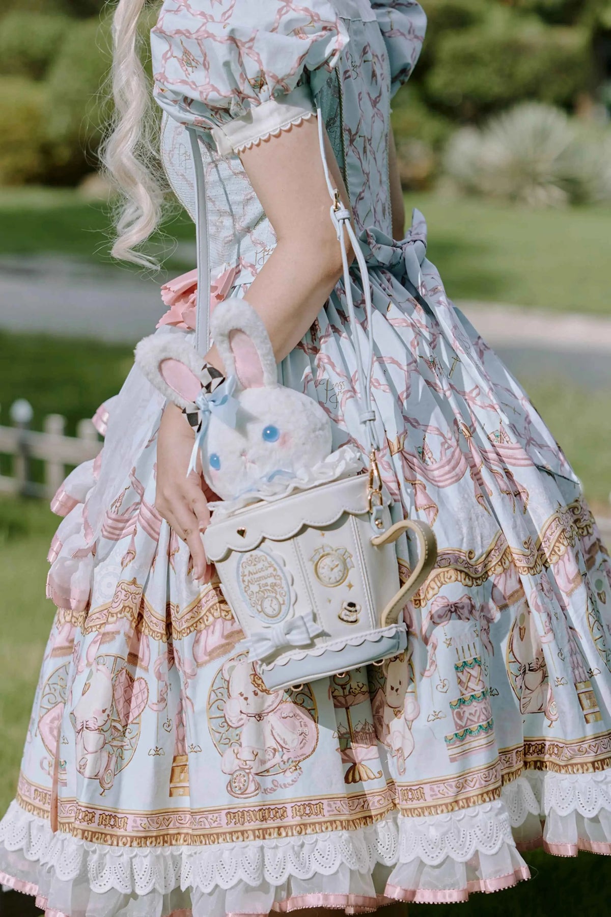 Japanese Original Lolita Cartoon Cute Rabbit Plush Shoulder Bag Sweet Kawaii Jk Uniform Oblique Span Bag