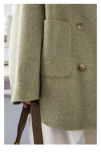 CHIC VEN Women's Wool Blend Double-Breasted Coat
