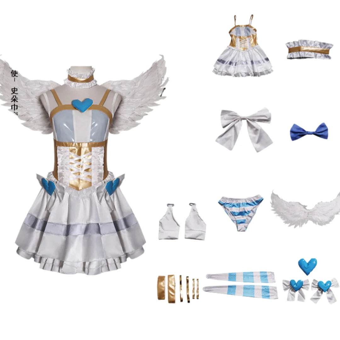 Wow Chan Stocking Anarchy Anime Cosplay Costume - Polyester