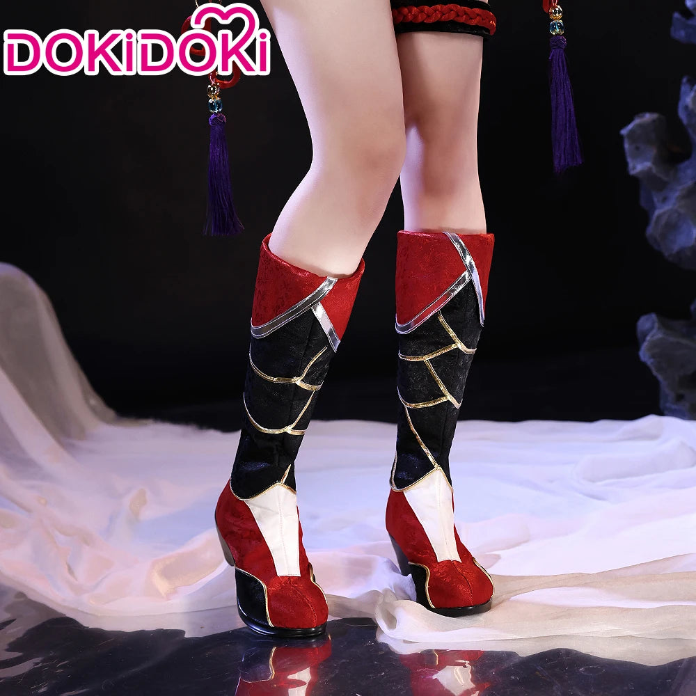 Ahrii Cosplay Costume Dress - Durable Synthetic, Sizes XS-2XL