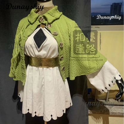Sylphiette Greyrat Cosplay Costume Wig Anime Mushoku Tensei Cute Suit Dress Jobless Reincarnation Green Sweater Halloween