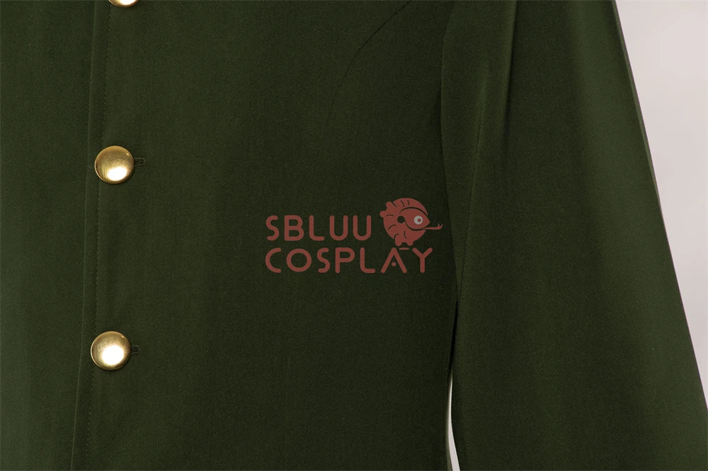 SBluuCosplay Anime Noriaki Kakyoin Cosplay Costume Dark Green Uniform Outfit Halloween Party Costume Upgrade Version