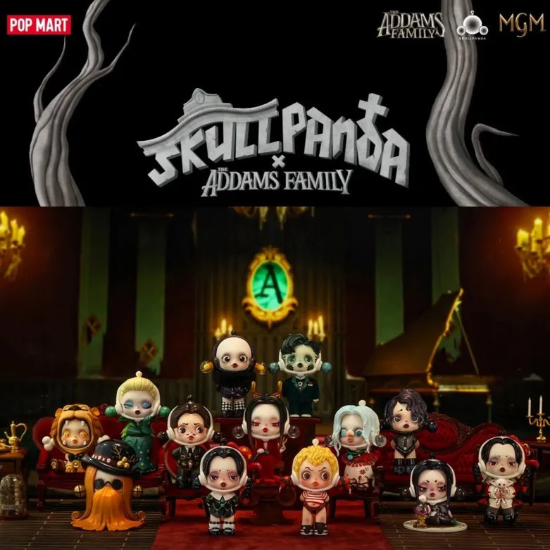 POP MART SKULLPANDA Addams Family Series Blind Box Mystery Box Guess Bag Toys Doll Cute Anime Figure Desktop Ornaments