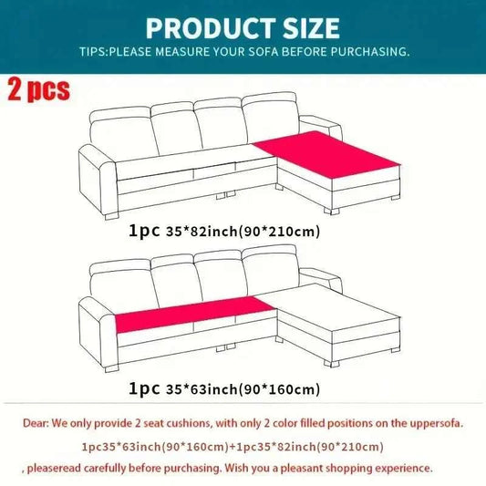 2pcs/Set Water Repellent Pets Kids Corner Sofa Seat Cover Anti Dirty Dog Bed Mattress Cover Non-Slip Chaise Longue Slipcover