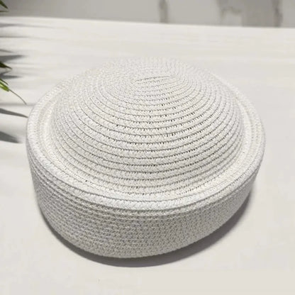 Fashion Mesh Hollow Breathable Summer Pillbox Beret Hat Women Colorful Outdoor Hard Pink Elegant Sun Cap Wholesale Taqiyah Kufi
