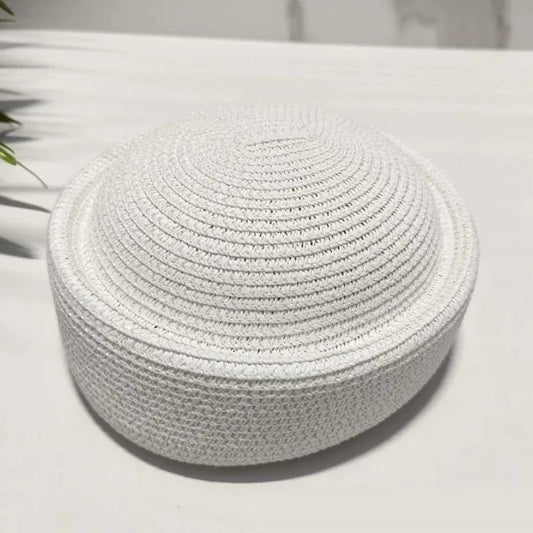 Fashion Mesh Hollow Breathable Summer Pillbox Beret Hat Women Colorful Outdoor Hard Pink Elegant Sun Cap Wholesale Taqiyah Kufi