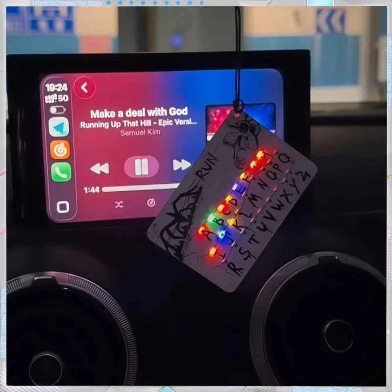 In Stock Strange Things Movie Merchandise Card Light Pendant 26 Letter Light Bag Car Charm Anime Merchandise Festival Gifts