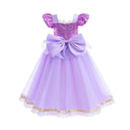 Summer Rapunzal Girl Princess Dress Cosplay Tangled Halloween Birthday Party Vestido Kids Birthday Costume
