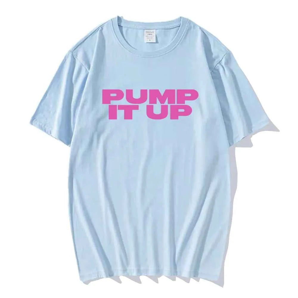 Pump It Up Pink Printing T-shirt The Substance Horror Movie Tshirts Short Sleeve Men/Women Men Tee-shirt Casual Film Graphic Tee