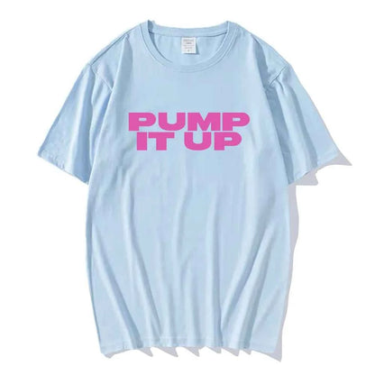 Pump It Up Pink Printing T-shirt The Substance Horror Movie Tshirts Short Sleeve Men/Women Men Tee-shirt Casual Film Graphic Tee