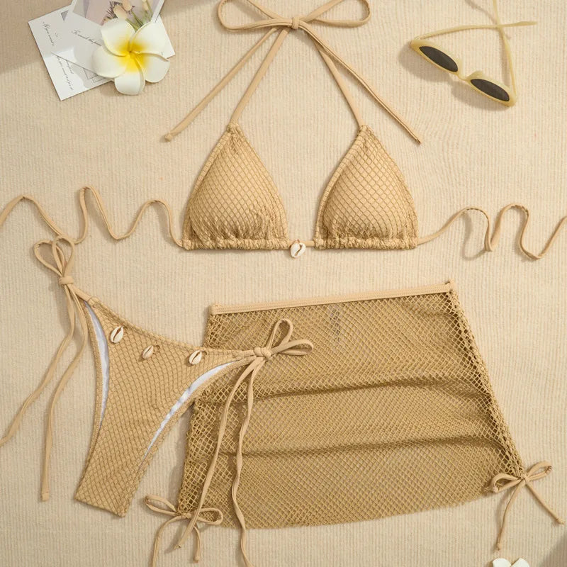 New Sexy Bikinis Female Swimsuits Women Three-Piece Swimwear Beach Swimming Wear Bathing Suits Brazilian Bikini Set Pool Bather SS69 23.69 A25010801A / M