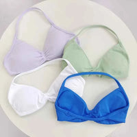 Women's High-Support Lace-Up Sports Bra - Thin-Strap Camisole, Seamless, Tight-Fit for Push-Up Training & Yoga, Gym Top