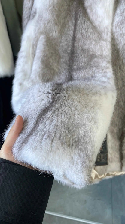 KMETRAM 100% Cross Mink Fur Jacket Woman Mid Length Real Fur Coat Winter Women Clothing Furry Jackets 2025 шуба женская