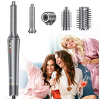5-in-1 Hair Dryer Airstyler Ion Multistyler Hot Air Brush, 110,000 rpm with 32 mm Automatic Curling Iron, Straightener SS69