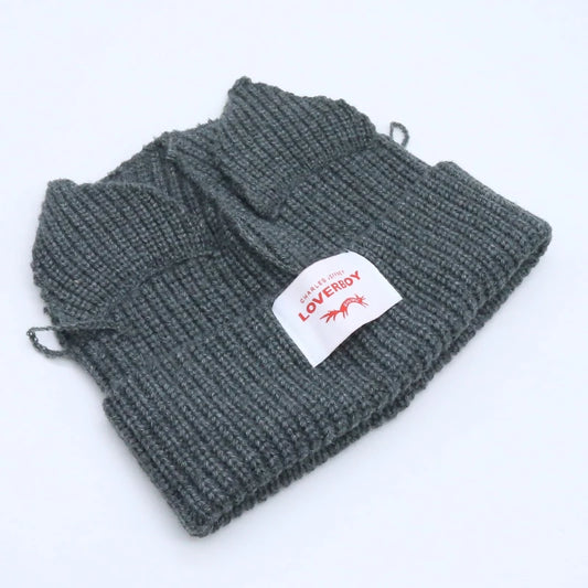 Long fox Ears Knitted Hat Men Women Rabbit Ear Warm Crochet Beanies Kpop Hip Hop Hat Winter Skullies Cap Y2k Christmas Gifty