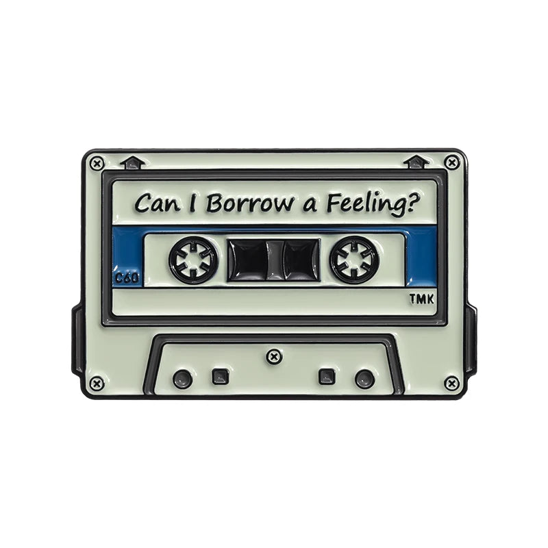 QIHE JEWELRY Retro Cassette Tape Enamel Pin Badge