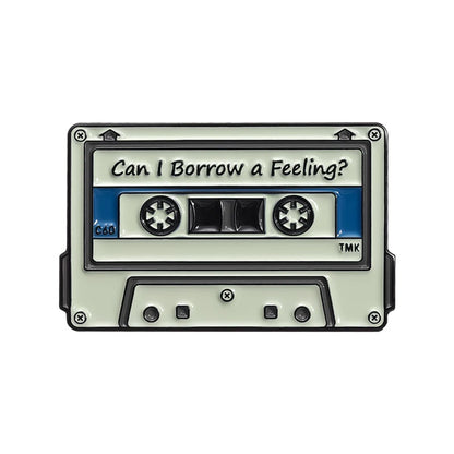 QIHE JEWELRY Retro Music Cassette Tape Enamel Pin Zinc Alloy Lapel Badge