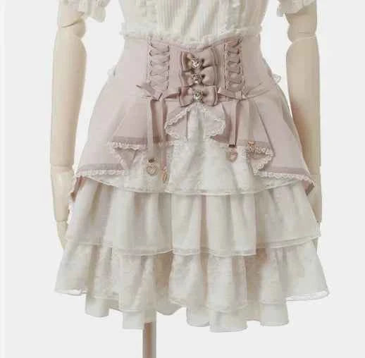 Japanese Mine Off-Shoulder Pearl Collar Cute Sweet Big Bow Shirt Skirt Outfit Women Summer New Lolita Short-Sleeved Shirt Skirts