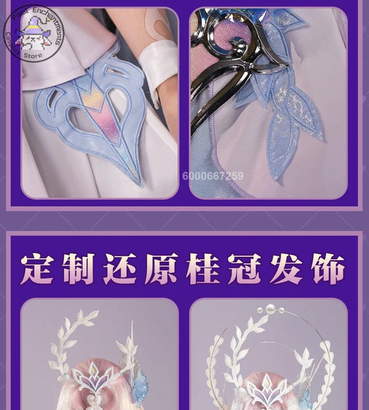 Honkai: Star Rail Cyrene Cosplay Costume Women's Polyester Dress Outfit