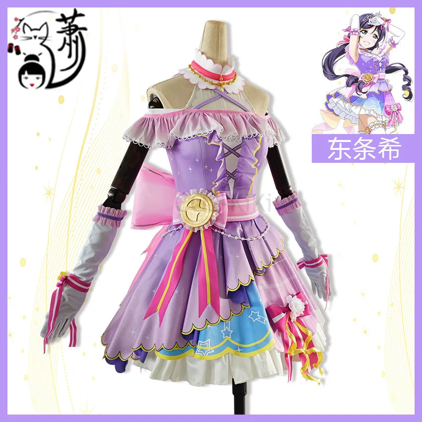COS-KiKi Anime Lovelive Aqours Tojo Nozomi/Nishikino Maki All Members Fireworks Awakening Lolita Singing Suit Cosplay Costume SS69