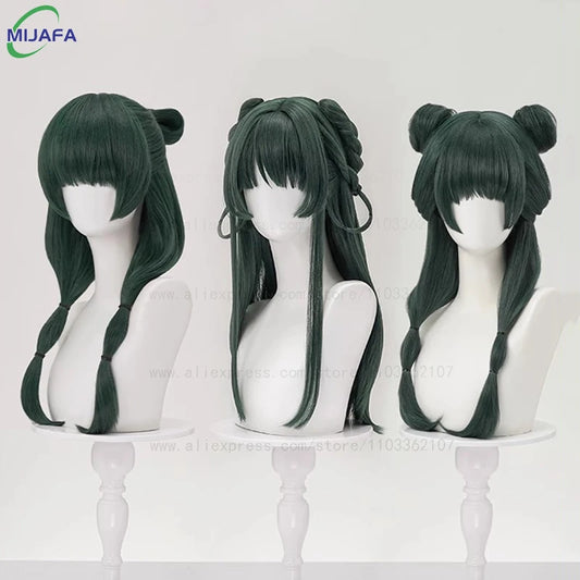 Maomao Cosplay Wig The Apothecary Diaries Dark Green Heat Resistant Fiber