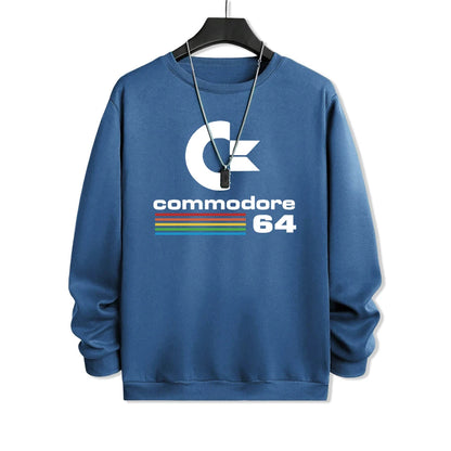 Commodore 64 Fun Logo Printed Hoodies Mens Oversized Pullover Hoody Loose Comfortable Clothes Fleece Casual Hoody Men Warm SS69 25.69 Haze Blue / XXL