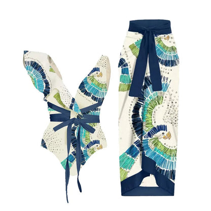 2023 New Arrival Push Up Women Bikini Set Floral Printed Ruffle Bikinis Strappy Bandage Swimwear Brazilian Biquini Bathing Suit SS69